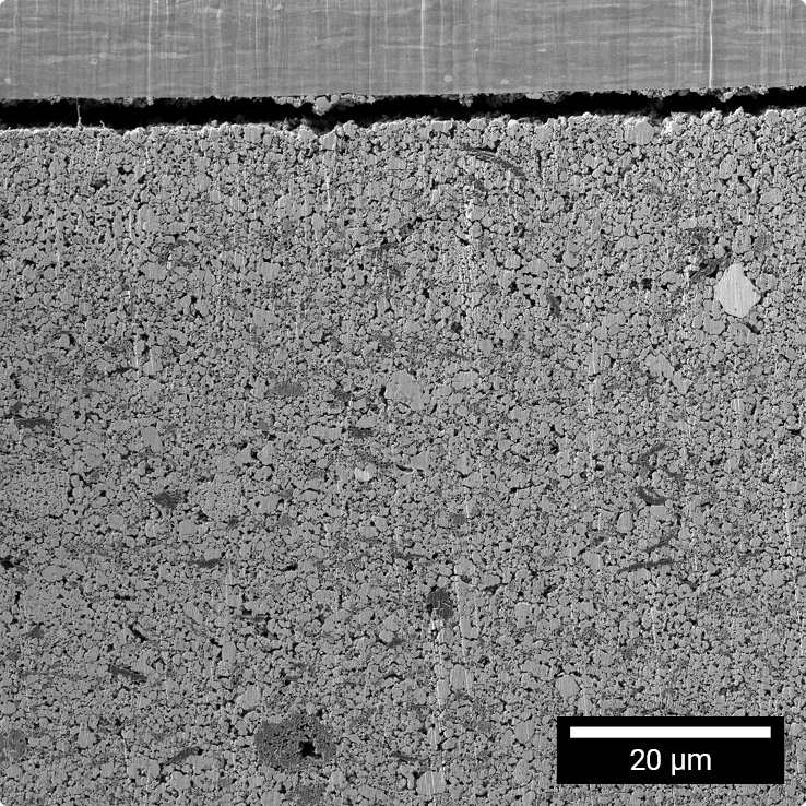Collector-cathode delamination in LFP battery detected
