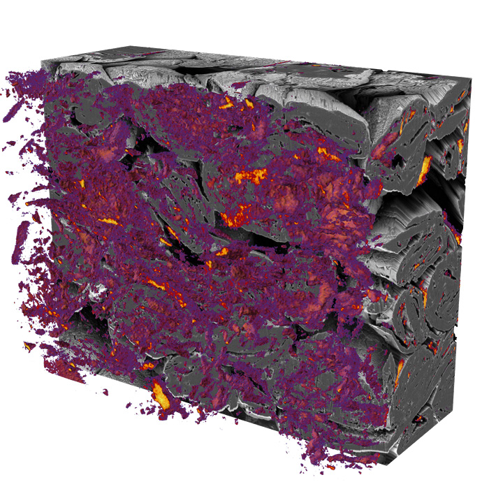 Li distribution in cycled graphite anode from 3D ToF-SIMS tomography