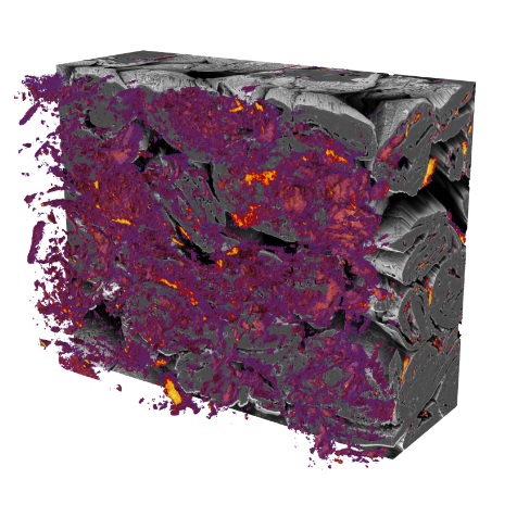 3D tomography of Li in cycled graphite anode